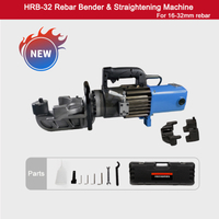 Máquina dobladora y enderezadora de barras de refuerzo portátil de 16-32 mm 1600W HRB-32